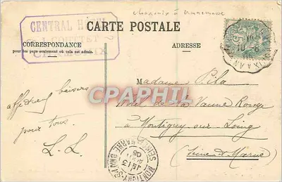 Chamonix i Mont-Blanc — widok panoramiczny — Jullien bracia, Fot. Wydawcy, Genewa, nr J.J. 95 A — Rewers