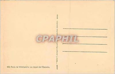 Rade de Villefranche — O desembarque da Escadra — n°105 — Verso