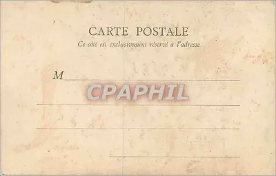 Statua della Vergine in un santuario in rovina — Proprietà di Combreux — Chartier frères, editore, Montargis — Verso
