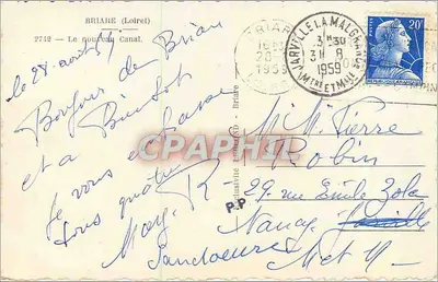 Il nuovo Canale di Briare (Loiret) — editore non visibile, numero di serie non leggibile — Verso