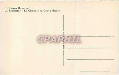 Fécamp (Seine-Inf.) — La Bénédictine — Dzwoń i Dziedziniec — Wydawca: PILOT — Rewers