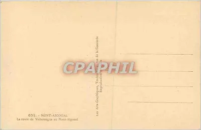 Rodovia de Valleraugue ao Mont-Aigoual — Les Arts Graphiques, Toulouse — n° 602 — Verso