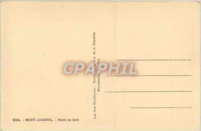 Mont-Aigoual — Droga przez las — Les Arts Graphiques de la Concorde, n°604 — Rewers
