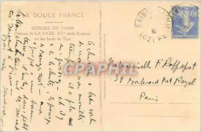 Château de LA CAZE — XVᵉ siècle (Lozère) — Éditions Yvon — Verso