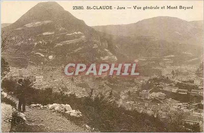 St-CLAUDE - Jura — Vista geral e Mont Bayard — Editor C. M. Dier-Besançon, n° 23180
