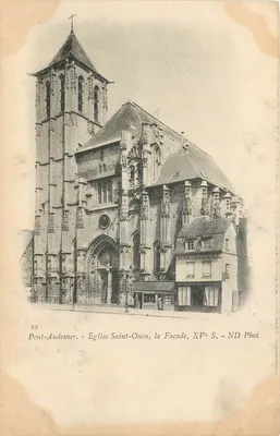 Pont-Audemer — Igreja de São Ouen, a Fachada, Século XV — ND Pbot