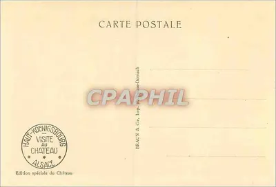 Haut-Königsbourg — Entrada principal — Braun & Cie, imp. Strasbourg-Dornach — Verso