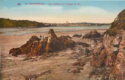 Douarnenez — Os rochedos na praia do Ris — Cie des Arts Photomécaniques, Paris