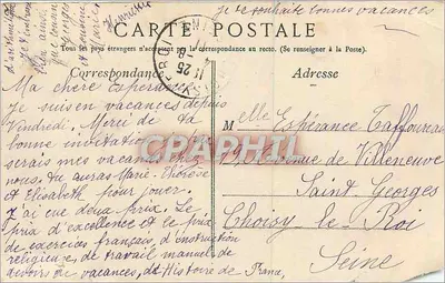Amboise — Le Château — Galeries D'Anjou — Verso
