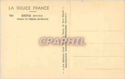 Abside van de Kerk van Sint-Maarten — Brive (Corrèze) — Edities van Kunst Yves, Parijs — Achterkant