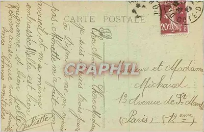 Blion — Chiesa di San Michele — Cartolina d'epoca n°6 — Verso