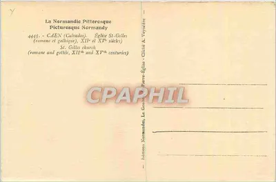 Kościół św. Gili — Caen (Calvados) — Wydawca Le Guarry, nr 4445 — Rewers