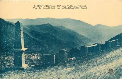 Mont-Aigoual (1567 m.) — Vista do Grand-Hôtel, Vale do Hérault — por Valleraugue (Gard)