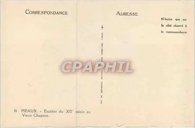 Meaux - Escaleras del siglo XII en el Viejo Capítulo — Reverso
