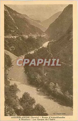Aigueblanche (Savoie) - Estrada de Aigueblanche para Moutiers - As Gorges da Isère - Fot. Doumer-Wilson