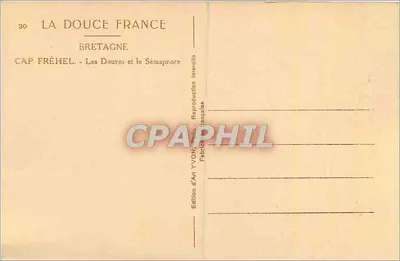 Cap Fréhel — As Douves e o Sémaphore — Edição de Arte YVON Paris — Verso