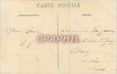 Floresta de Sénart — Cruzeiro e Chalet de Villeroy — Editor Postes, n° 2069 — Verso