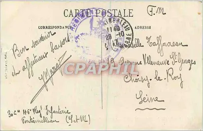 Floresta de Fontainebleau — A Rocha Suspensa — N.G. — N° 161 — Verso