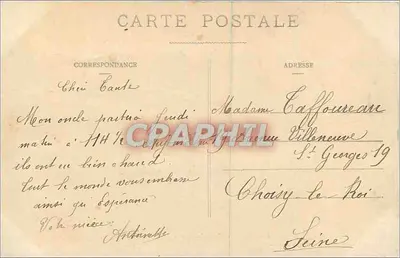 Vichy — Sala koncertowa i muzyka kasyna — Wydawca P. B., 196, Place des Quatre-Chemina, Vichy — Rewers