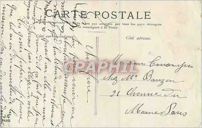 PARIS — O Arco do Triunfo das Tuileries — Editor não identificado — Verso