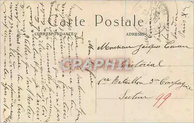 Fontaine Médicis — Paris — editor M. J., n° 548 — Verso