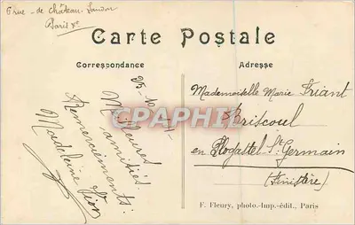 Parigi — Cour du Carrousel. Monumento a Léon Gambetta — E. Fleury, foto-imp.-editore, Parigi — Verso