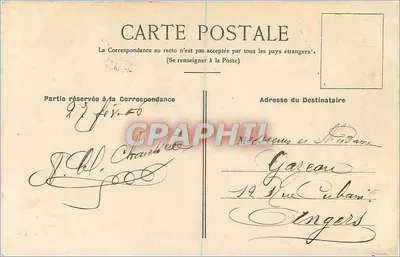 Orléans -- Hotel das Correios -- Editor L. Chambé — Verso