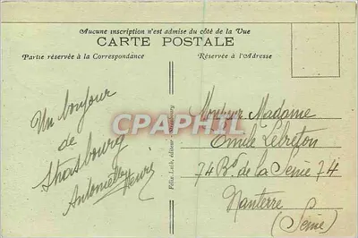 Strasbourg — Katedra i Kościół św. Pawła — wydawca Antonin Hérouy — Rewers