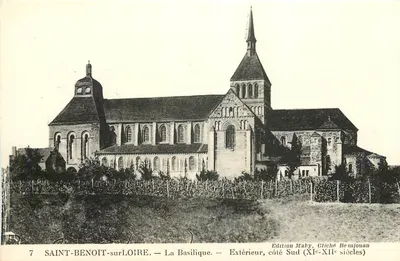 Saint-Benoît-sur-Loire — A Basílica — Exterior, lado Sul (séculos XI-XII) — Edição Mahy, Cliché Beaujouan
