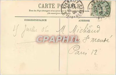 Biarritz — Widok na Skalę Niepokalanego Panny i Przepiękną Skalę — LL. n° 207 — Rewers
