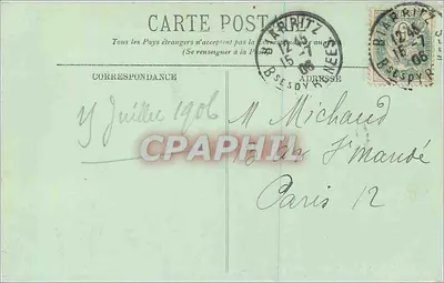 Biarritz — La Côte des Basques — LL. — n°70 — Achterkant