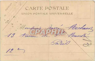 Vincennes — Statua generała Daumesnila — wydawca Union Postale Universelle — Rewers