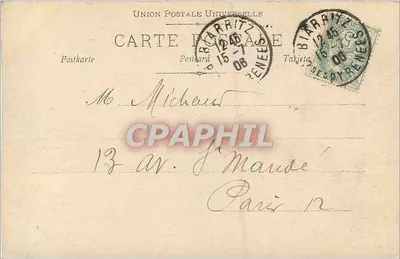 Biarritz — Villa Belza — Wydawnictwo Margous, numer serii nie widoczny — Rewers