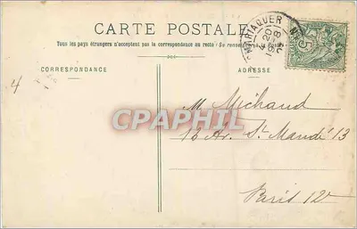 Locmariaquer - Dolmen Mané-Lind — Kolekcja H. Laurent, Port-Louis, n° 978 — Rewers