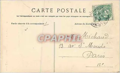 Quimper — Velhas Casas da Rua Kéréon — Coleção M. Millaret, Quimper — Verso