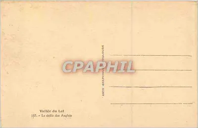 O desfile dos Ingleses — Vale do Lot — Arts Graphique Lourdes, n° 157 — Verso