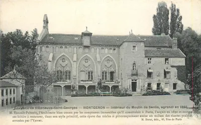 Montgeron — Interior do Moulin de Senlis, ampliado em 1880 — M. Burat, editor, 40, Rue de Paris