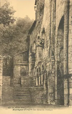 Flavigny (Eure) — Os restos da Abadia — Edit. rés. Mairet, Hotel