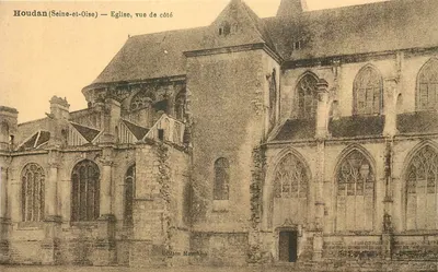 Houdan (Seine-et-Oise) — Igreja, vista lateral — Edição Mauchien