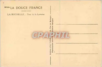 La Rochelle — Wieża Lanterne — Wydawnictwo Art YVON, Paryż — Rewers