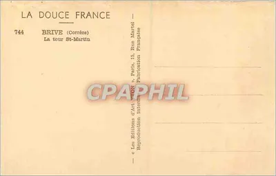 Brive (Corrèze) — Wieża św. Martyna — Les Éditions d'Art Interu — Rewers