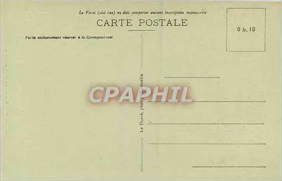 Morgat - Gruta dos Normandos — vista da gruta natural com um homem em traje da época — editor não identificado, n° de série 381 — Verso