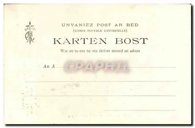 Bretaña — Una cantilena en la capilla de Port-Blanc — E. H., editorial St. Briec (n° 206) — Reverso