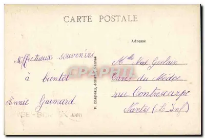 Na Bretanha — Pequenos Quérandais em Traje de Festa — F. Chapeau, Nantes, n°53 — Verso
