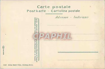 Lodowiec Bossons — Jaskinia i Góra Midi — Wydawnictwo Wahrli Frères, Kilchberg-Zürich — Rewers