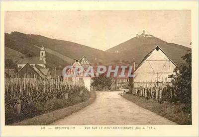 Orschwiller — Vista sobre o Haut-Königsbourg (Altitude 757 m) — Braun & Cie, Dornach