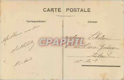 Arredores de Falaise — Entrada do Túmulo de Marie Joly — C. Jeanne, editor-fotógrafo, Falaise — Verso