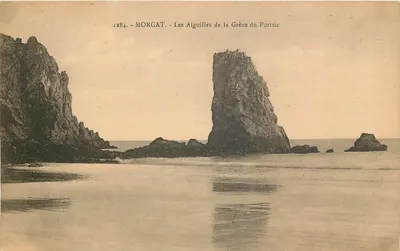 Morgat - As Agulhas da Praia do Portzic — carta postal n°1284