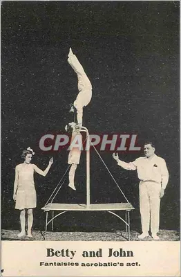 Betty i John — Fantaisies acrobatiques — Karta pocztowa