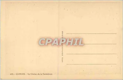 Cahors — Wzór klasztorny katedry — ARGRA — Rewers